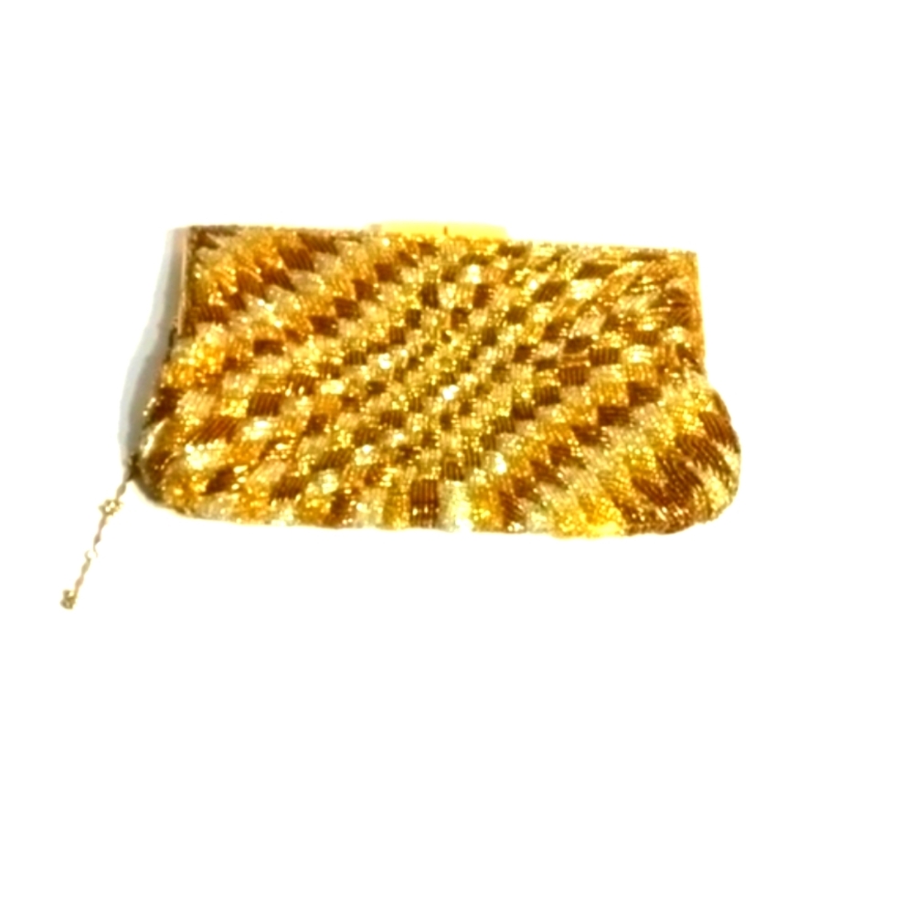 Fine Arts Flashy Dressy Metallic Party Gold And Silver Clutch Purse